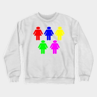 Rainbow Friends Gender Paper Dolls Crewneck Sweatshirt